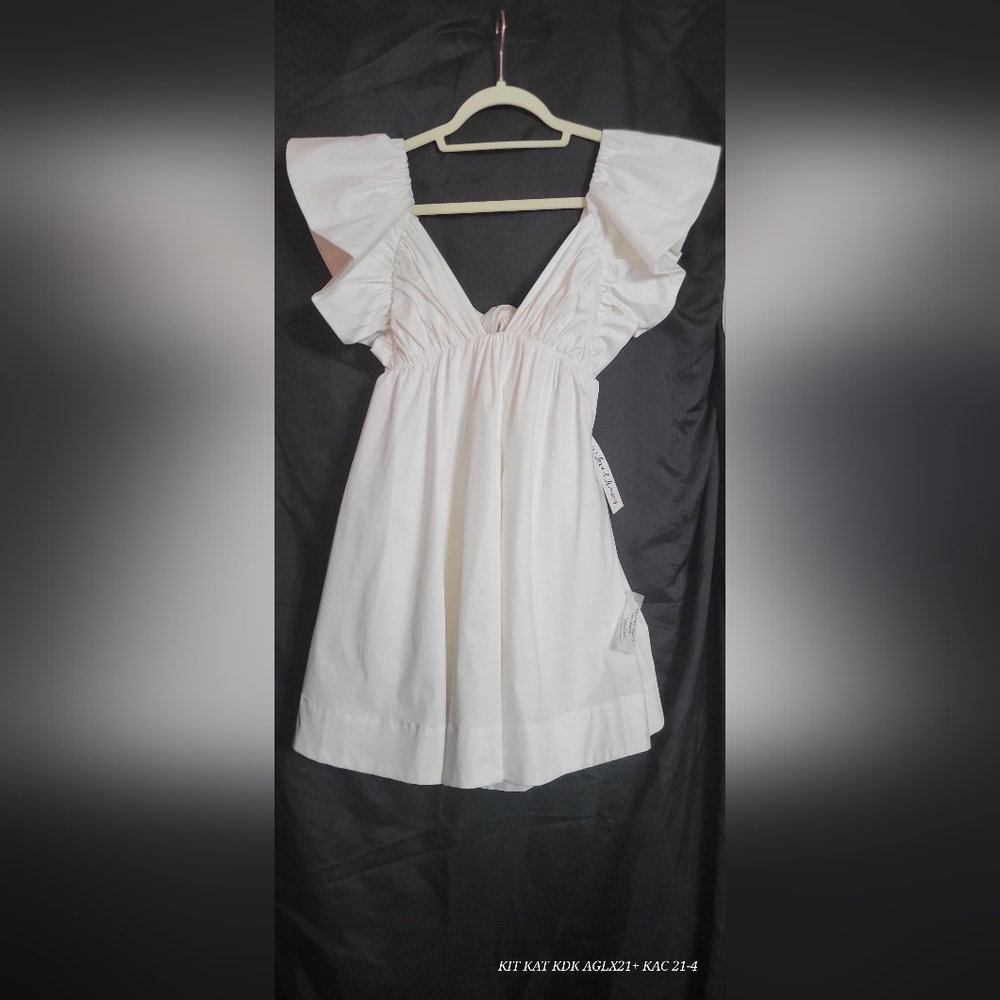 For Love & Lemons Clementine Mini Dress in White